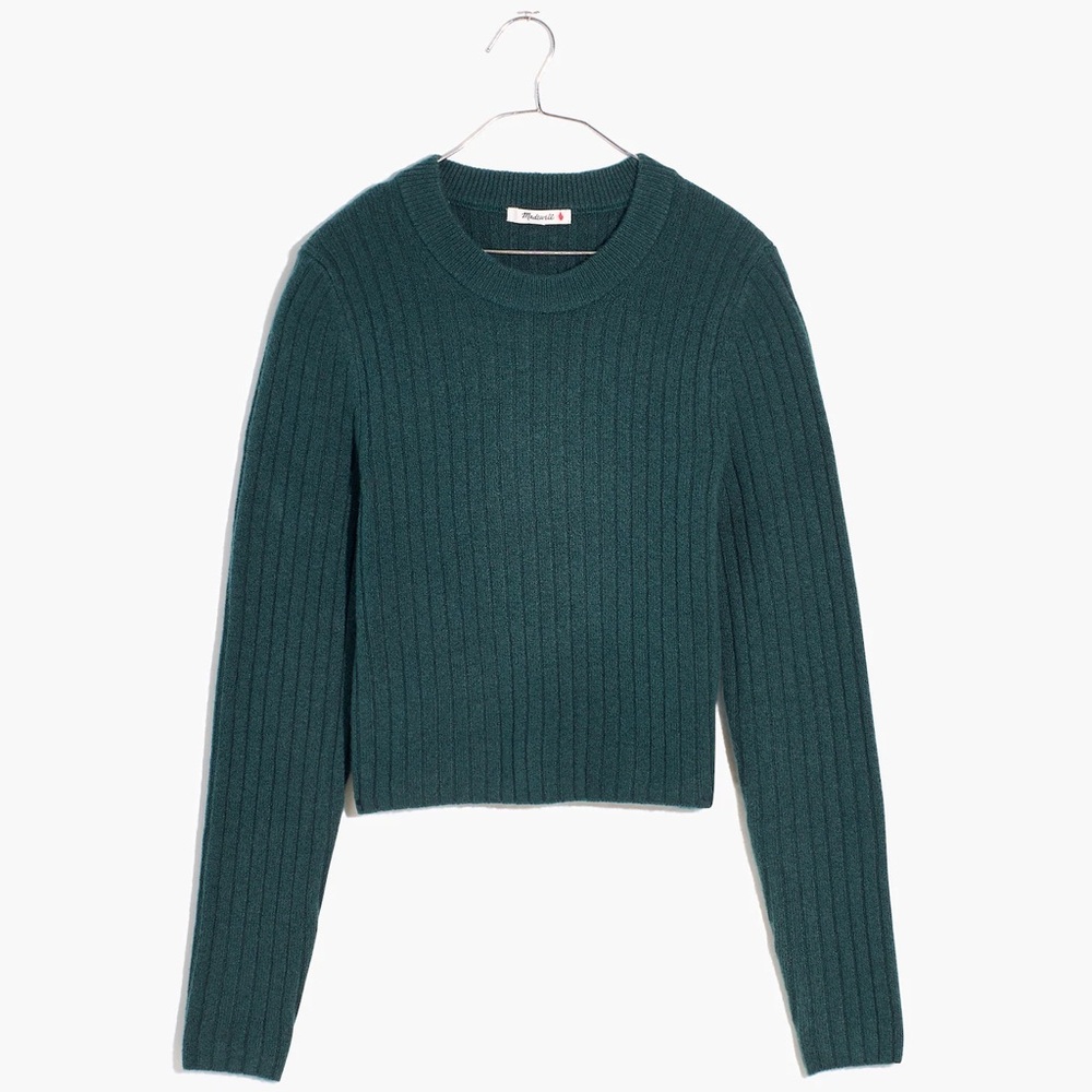 Madewell Readfield Pullover Sweater Shaded Evergreen Small